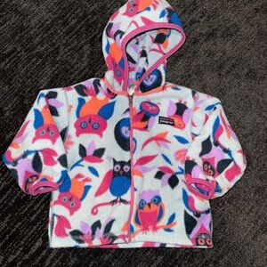 Patagonia Baby Owl Print Fleece Jacket
